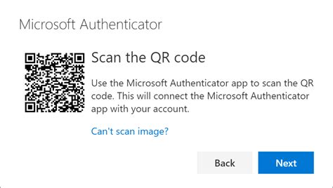 How to find QR Code or URL for Microsoft Authenticator app.